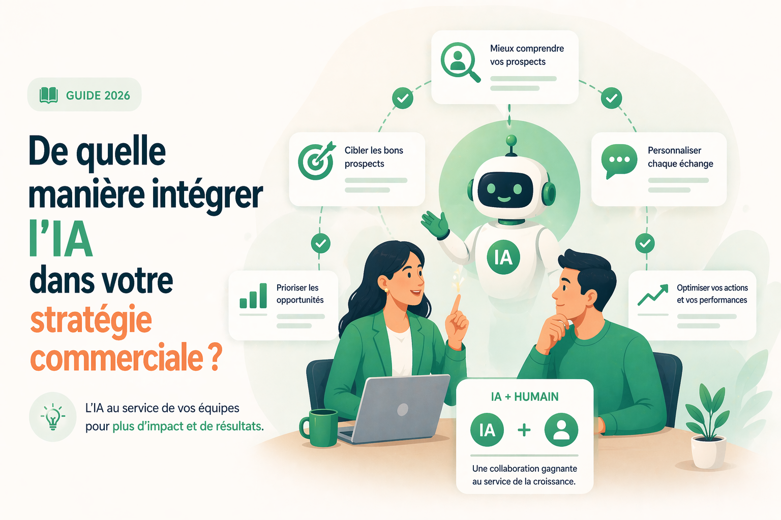 Assistant IA aidant une équipe commerciale à qualifier ses leads