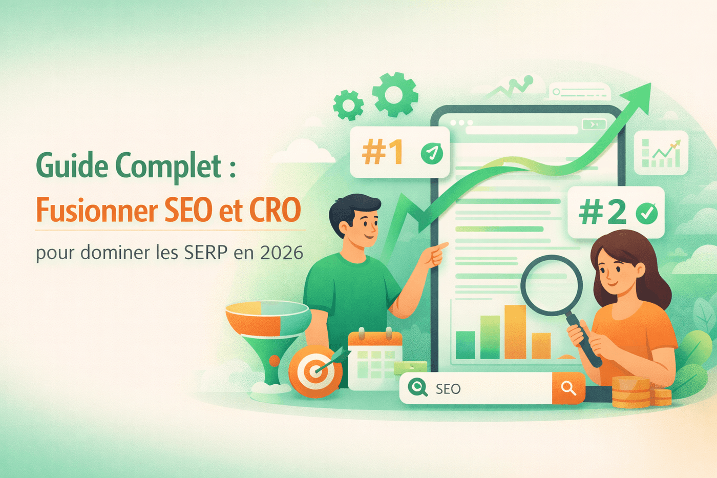 Schéma illustrant la fusion entre SEO et CRO pour améliorer la conversion