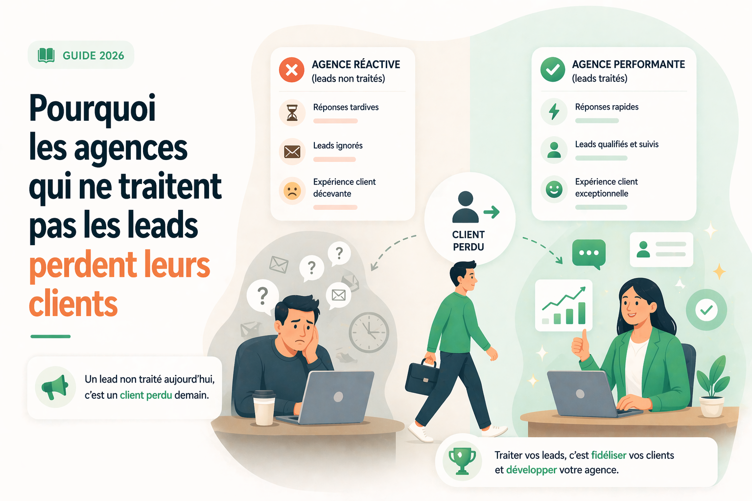 Agence Ads suivant le traitement des leads de ses clients