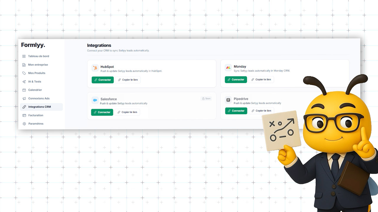 Synchronisation CRM des leads qualifiés Formlyy